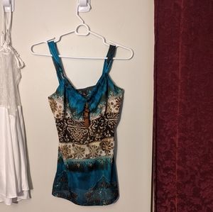 Green Keyhole Tassel Top